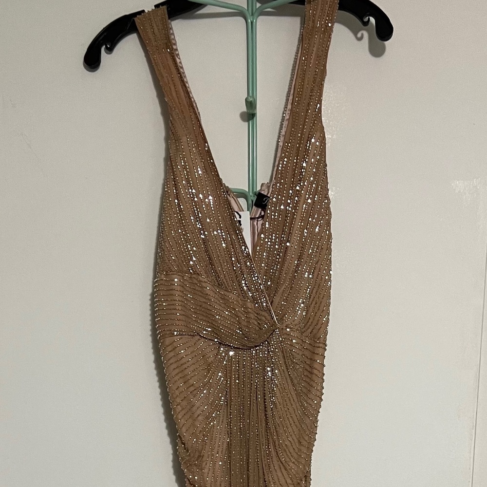 Parker Black Dress in Tan Brand New